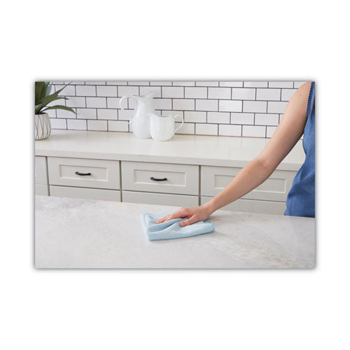 16x16 Microfiber Cleaning Cloths, Blue, 24/pk