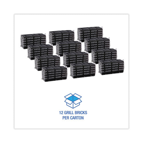 8x4 Grill Brick, Black, 12/ct