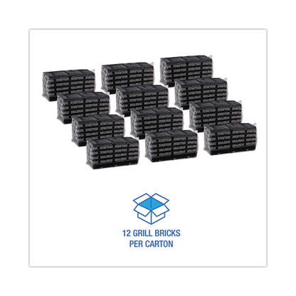 8x4 Grill Brick, Black, 12/ct