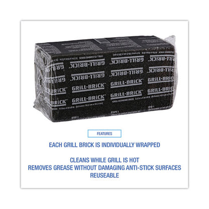 8x4 Grill Brick, Black, 12/ct