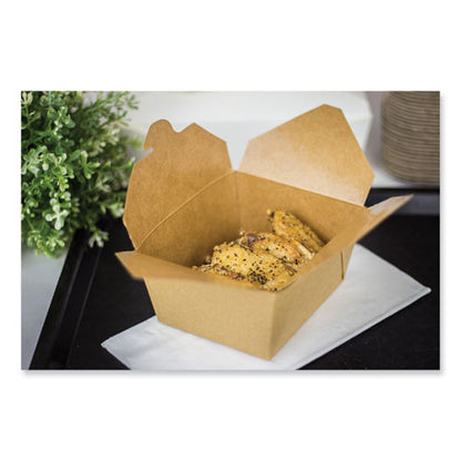 30oz Reclosable Kraft Take-Out Box, #1, Containers, Paper, 450/cs