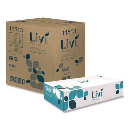 LIVI Cube Facial Tissue, 2-Ply, White, 90 Sheets/Box, 36 Boxes/cs
