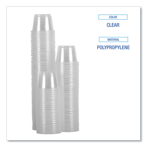 1oz Boardwalk Souffle/portion Cups, Polypropylene, Clear, 2500/cs