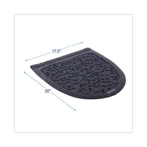Urinal Mats 2.0, Rubber, 17.5x20, Black/black, 6/cs