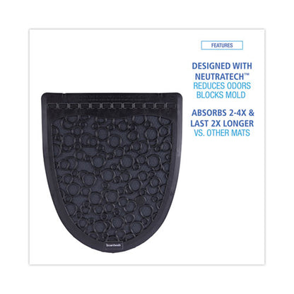Urinal Mats 2.0, Rubber, 17.5x20, Black/black, 6/cs