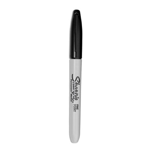 Sharpie Fine Tip Permanent Marker, Fine Bullet Tip, Black, 1 Dozen