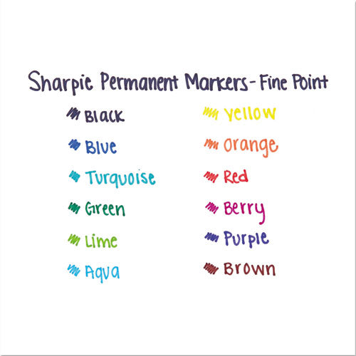 Sharpie Fine Tip Permanent Marker, Fine Bullet Tip, Black, 1 Dozen