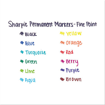 Sharpie Fine Tip Permanent Marker, Fine Bullet Tip, Black, 1 Dozen