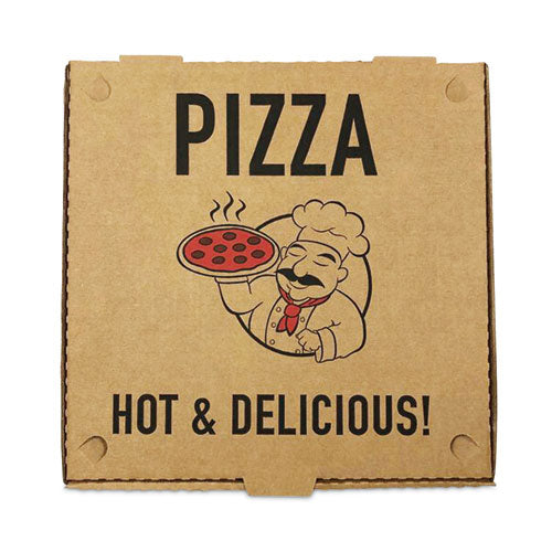 10x10x2 Pizza Boxes, Kraft, Paper, 50/Pack