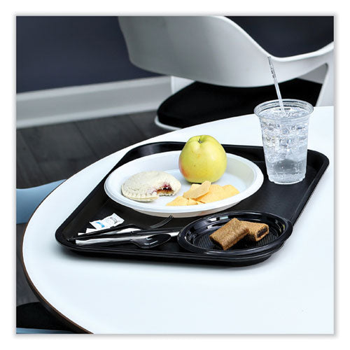 Boardwalk Six-Piece Cutlery Kit, Condiment/fork/knife/napkin/teaspoon, Black, 250/ct