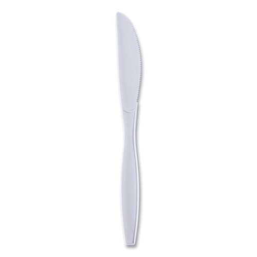 Boardwalk Heavyweight Wrapped Polypropylene Cutlery, Knife, White, 1,000/carton