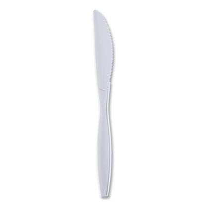 Boardwalk Heavyweight Wrapped Polypropylene Cutlery, Knife, White, 1,000/carton