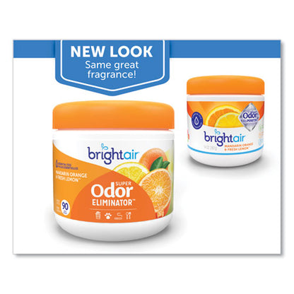 14oz BRIGHT Air Super Odor Eliminator, Mandarin Orange And Fresh Lemon, Jar