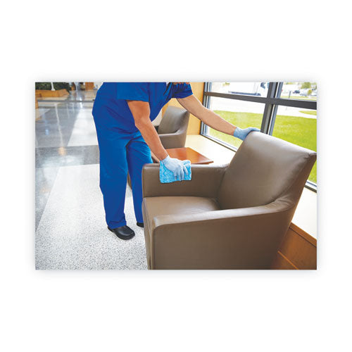 16x16 RubbmdComm Microfiber Cleaning Cloths, Blue, 24/pk