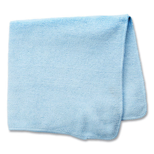 16x16 RubbmdComm Microfiber Cleaning Cloths, Blue, 24/pk