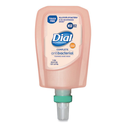 Dial Antibacterial Foaming Hand Wash Refill for FIT Touch Free Dispenser, Original Scent, 1 L, 3/ct