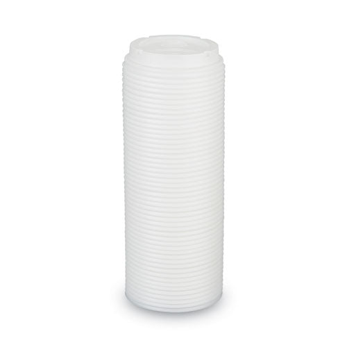 10-16-12-20oz Dixie Dome Drink-Thru Lids, Perfectouch Wisesize Cup, White, 50/pack