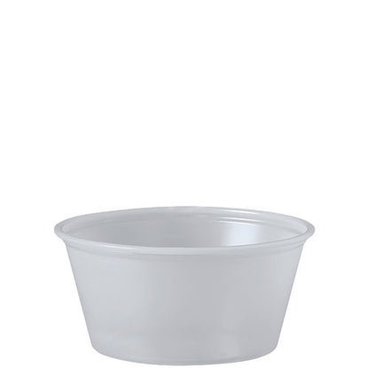 3.25oz Solo Polystyrene Portion Cups, Translucent, 2500/cs