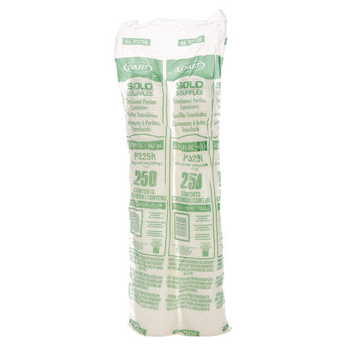 3.25oz Solo Polystyrene Portion Cups, Translucent, 2500/cs