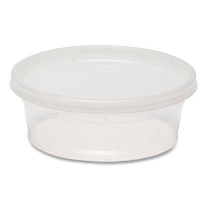 8oz GEN Plastic Deli Container with Lid, Clear, Plastic, 240 per case