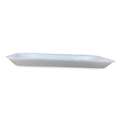 GEN Meat Trays, #2S, 8.5" x 6" x 0.7", White, 500/Carton