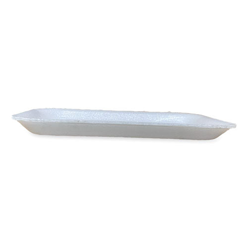 8.5x6x0.7 GEN Meat Trays, #2S, White, 500/cs