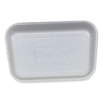 GEN Meat Trays, #2S, 8.5" x 6" x 0.7", White, 500/Carton