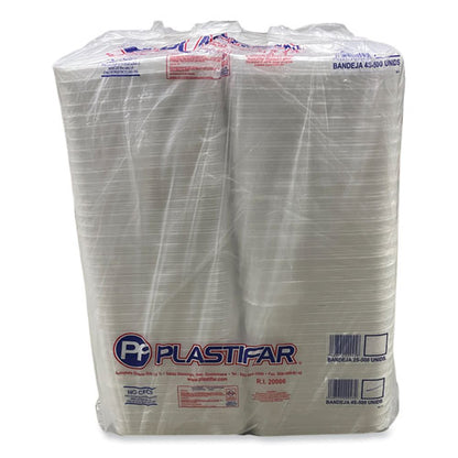 9.5x7.25x0.5, #4S, Meat Trays, GEN, White, 500/CS