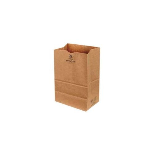 #20 Duro Dubl Life 40# Basis SOS Bag 8.25x5.31x16.13 Kraft 500/cs