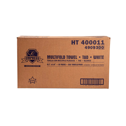 9.2x9.5 Empress TAD Premium Multifold Towel White 4000/cs