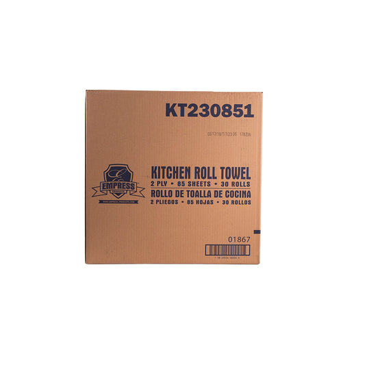 8x11 Empress Kitchen Towel Roll White 2-Ply 85/Roll 30/cs