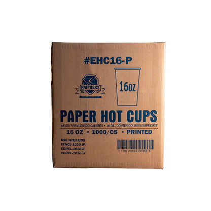 16oz Empress Paper Hot Cup Stock Good Day Print 1000/cs