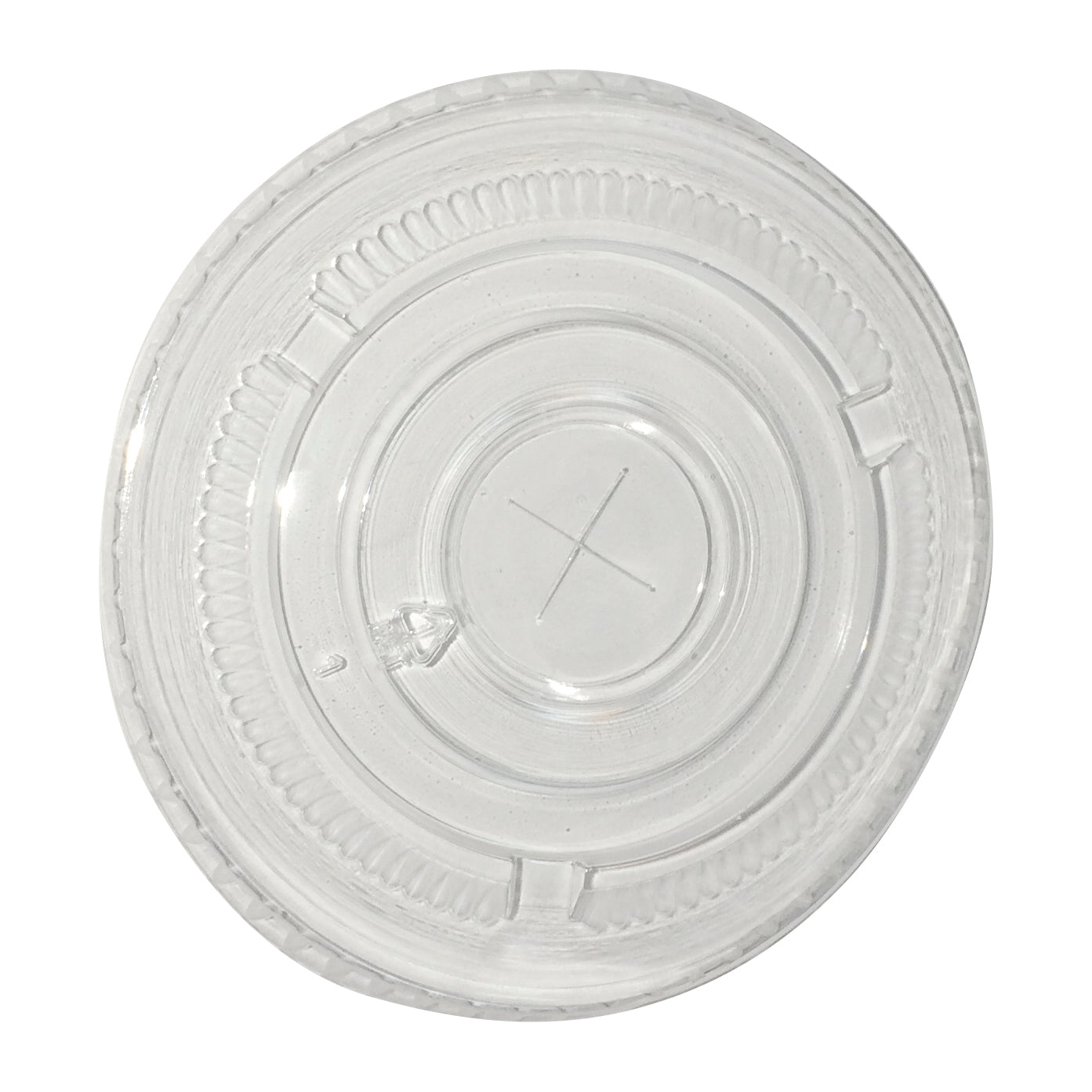 32oz Flat Straw Slot Lid Fits PET Cups, Empress, 500/cs