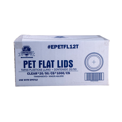 9oz Squat & 12oz Tall PET Cup Empress Flat Straw Slot Lids 1000/cs