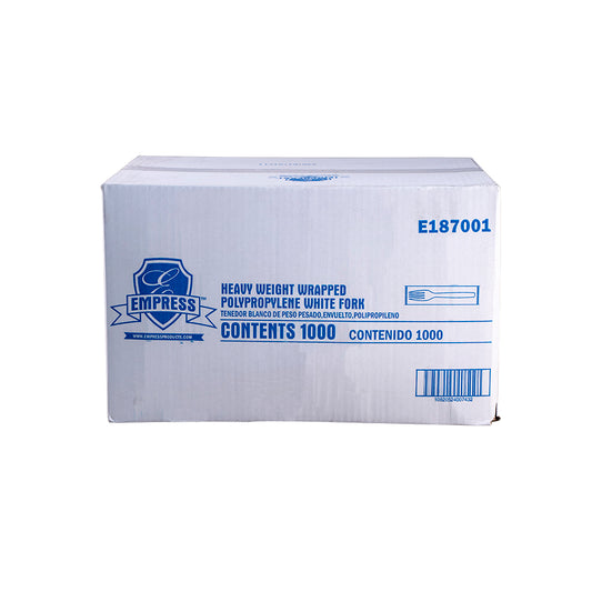 Heavyweight Empress Fork White Wrapped Polypro 1000/cs