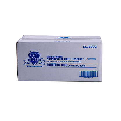 Mediumweight Empress Teaspoon Polypro White Dense Pack 1,000/cs