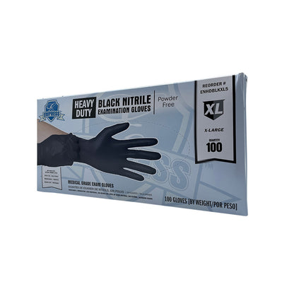 Empress Heavy Duty Nitrile Glove X-Large, Black, 5 mil Exam Grade 10 / 100