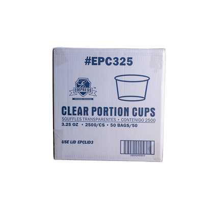 3.25 oz Plastic Portion Cups Clear 2500/cs