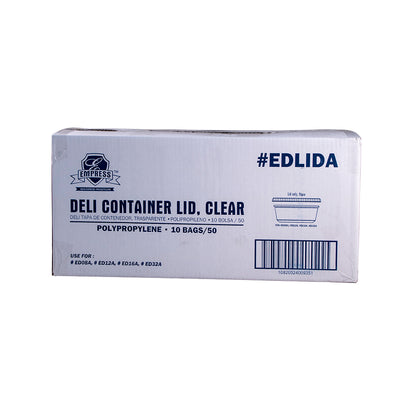 8-32oz Deli Container Lid for deli Containers, Empress, Clear, 500/cs
