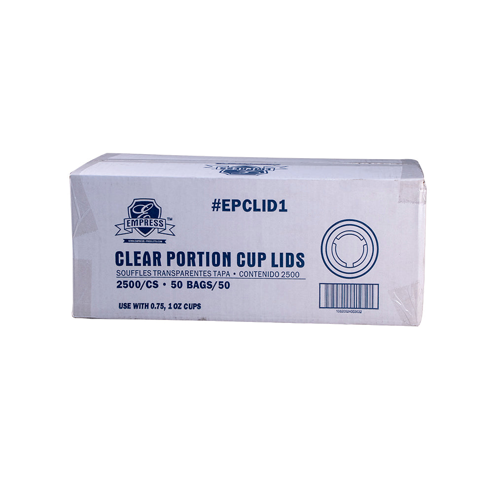 .75oz-1oz Lids for Plastic Portion Cups Empress 2500/cs