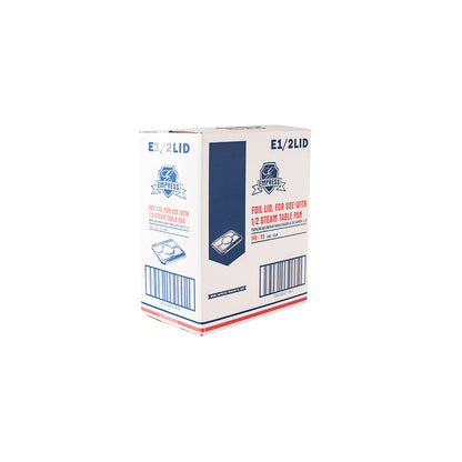 Foil Lids for 1/2 Size Empress Steam Table Pans 12.68x10.35x.28 100/cs