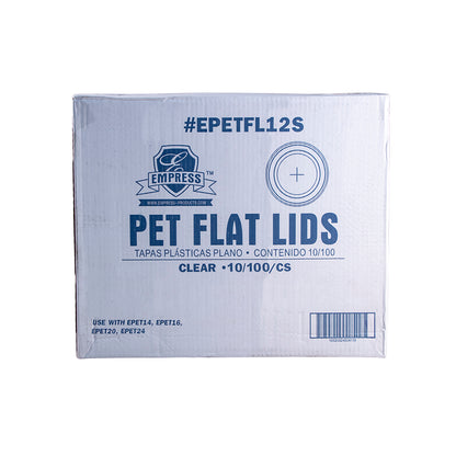 12-24oz Squat PET Cup Lids Flat Straw Slot Lids 1000/cs