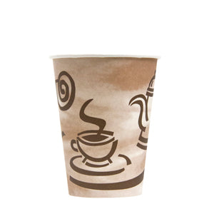12oz Empress Paper Hot Cup Stock Good Day Print 1000/cs