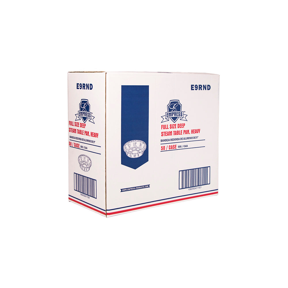 Empress 9"" Round Foil Pan 9.06"" x 9.06"" x 1.65 500 / cs