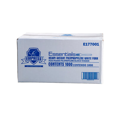 Heavy Weight Fork Polypro White Dense Pack, Empress, 1,000/cs