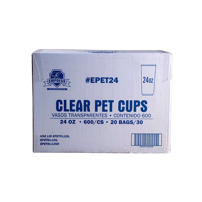 24oz PET Clear Cups, 600/cs