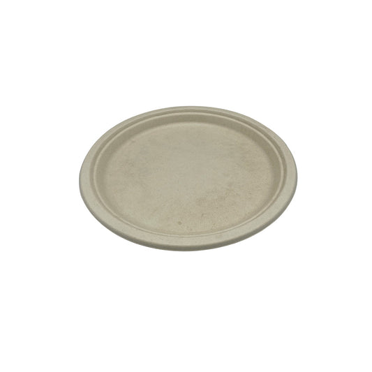 Empress Earth Heavy Weight Plate 10" Natural White Bagasse PFAS Free 4 / 125 cs