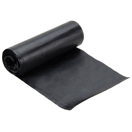 40x46 1.5 EQ mil Black 40-45 gallons Low Density Liner interleaved rolls 100/cs