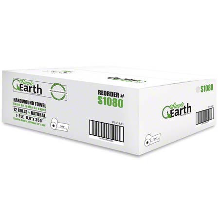 7.87x350 Simple Earth Hardwound Towel, Kraft 12 Rolls