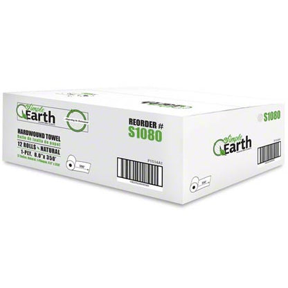7.87x350 Simple Earth Hardwound Towel, Kraft 12 Rolls